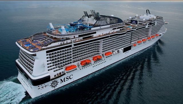 Luxury cruise ship with multiple decks and amenities in Africa's top resorts.
