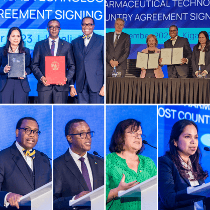 Africa pharmaceutical technology foundation signing ceremony.