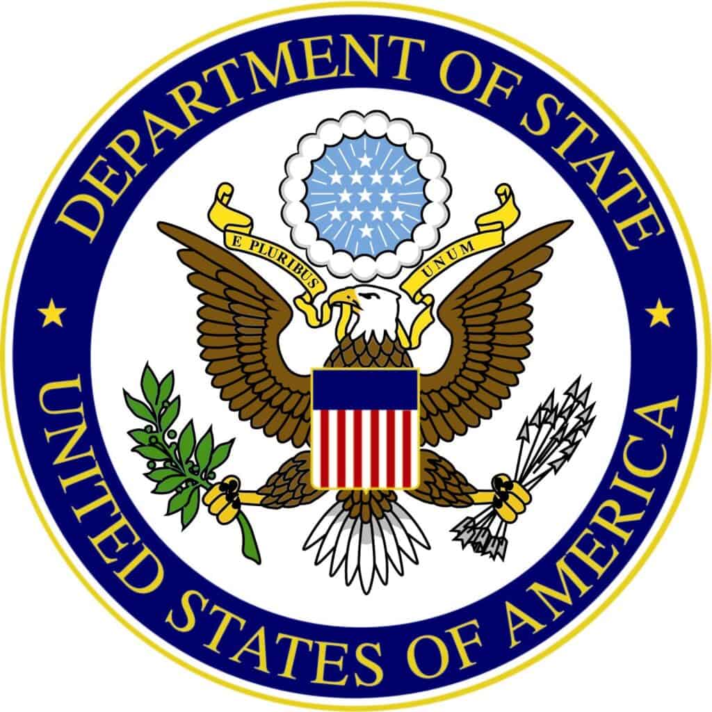 U.S. Department of State emblem representing the United States.