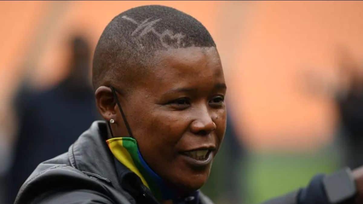 Faith Kipyegon breaking her own world record in a race.