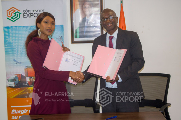 The European Union-Africa Chamber of Commerce and Agence Côte d’Ivoire Export sign a partnership for tangible results in support of Ivorian exports