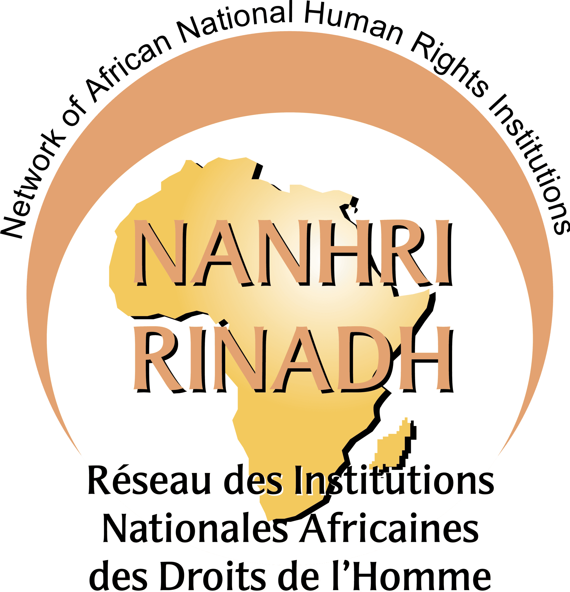 Logo of NANHRI Rwanda, part of African human rights defender network.