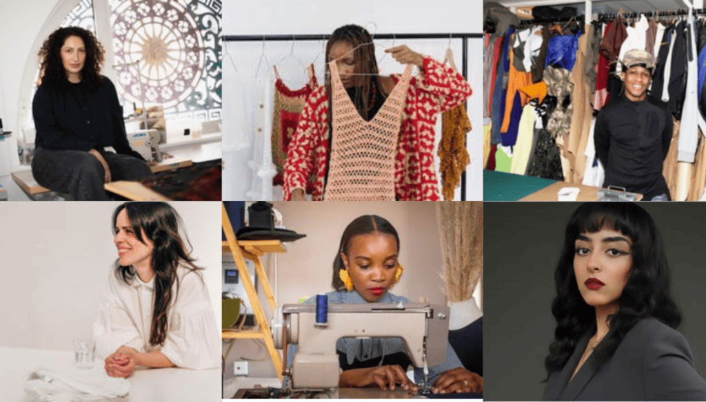 African and UK fashion designers showcase sustainable clothing and creative skills exchange.