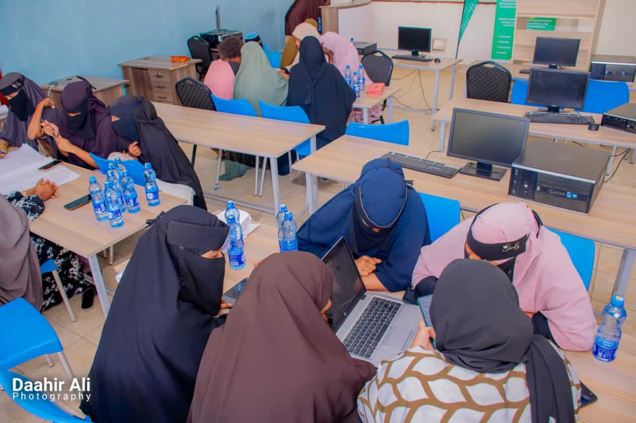 My First Tech Solution Hackathon For Girls In Garissa 4 Young women participating in a tech hackathon event in Garissa.