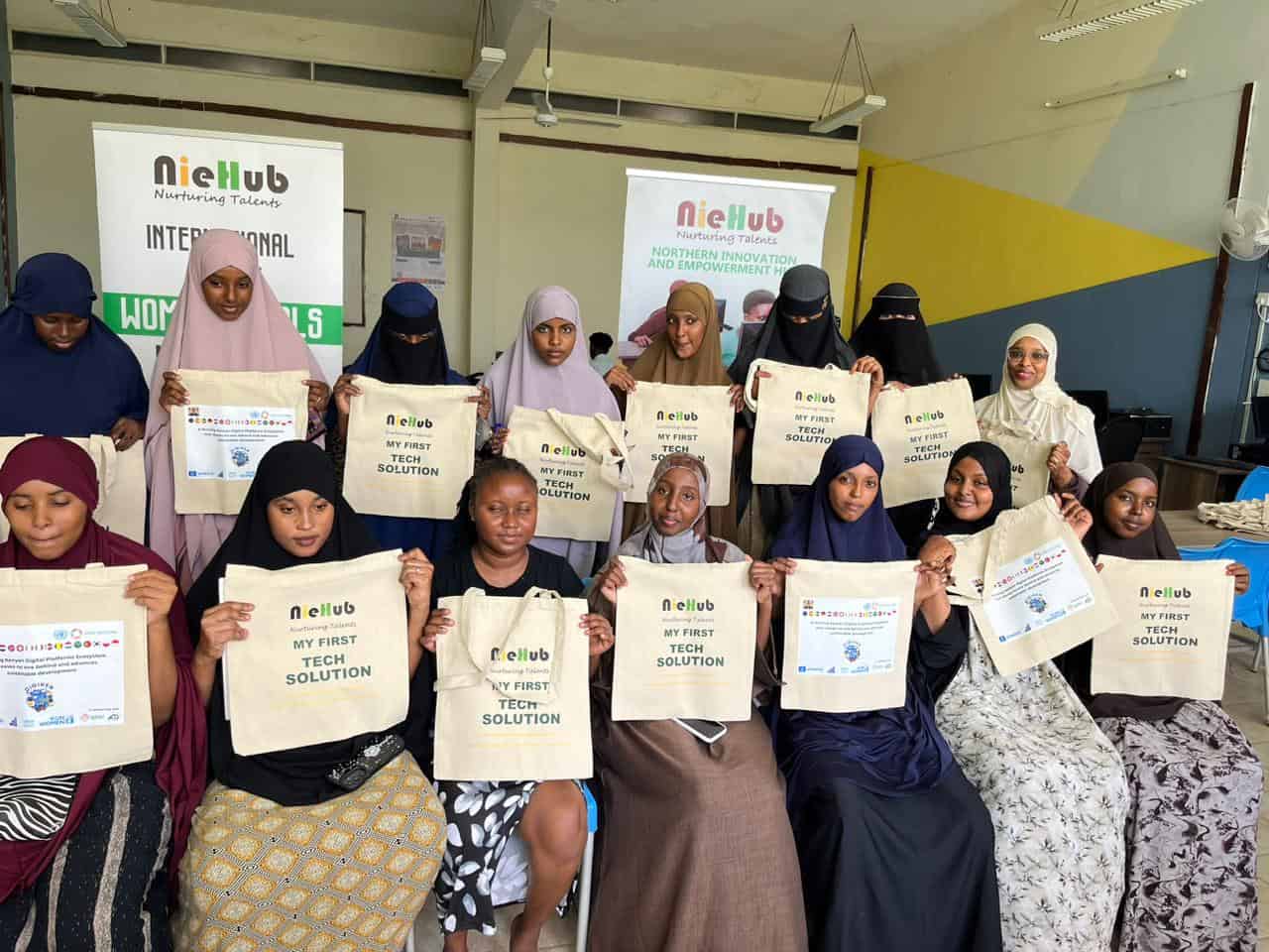 My First Tech Solution Hackathon For Girls In Garissa 1 Girls participating in tech hackathon event in Garissa.