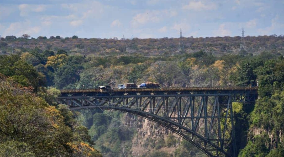 Truck on Victoria Falls bridge