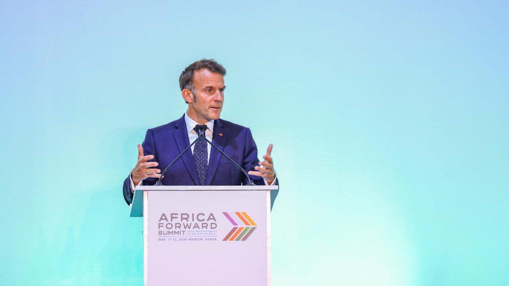 Business leader speaking at Africa Forward Summit on stage.