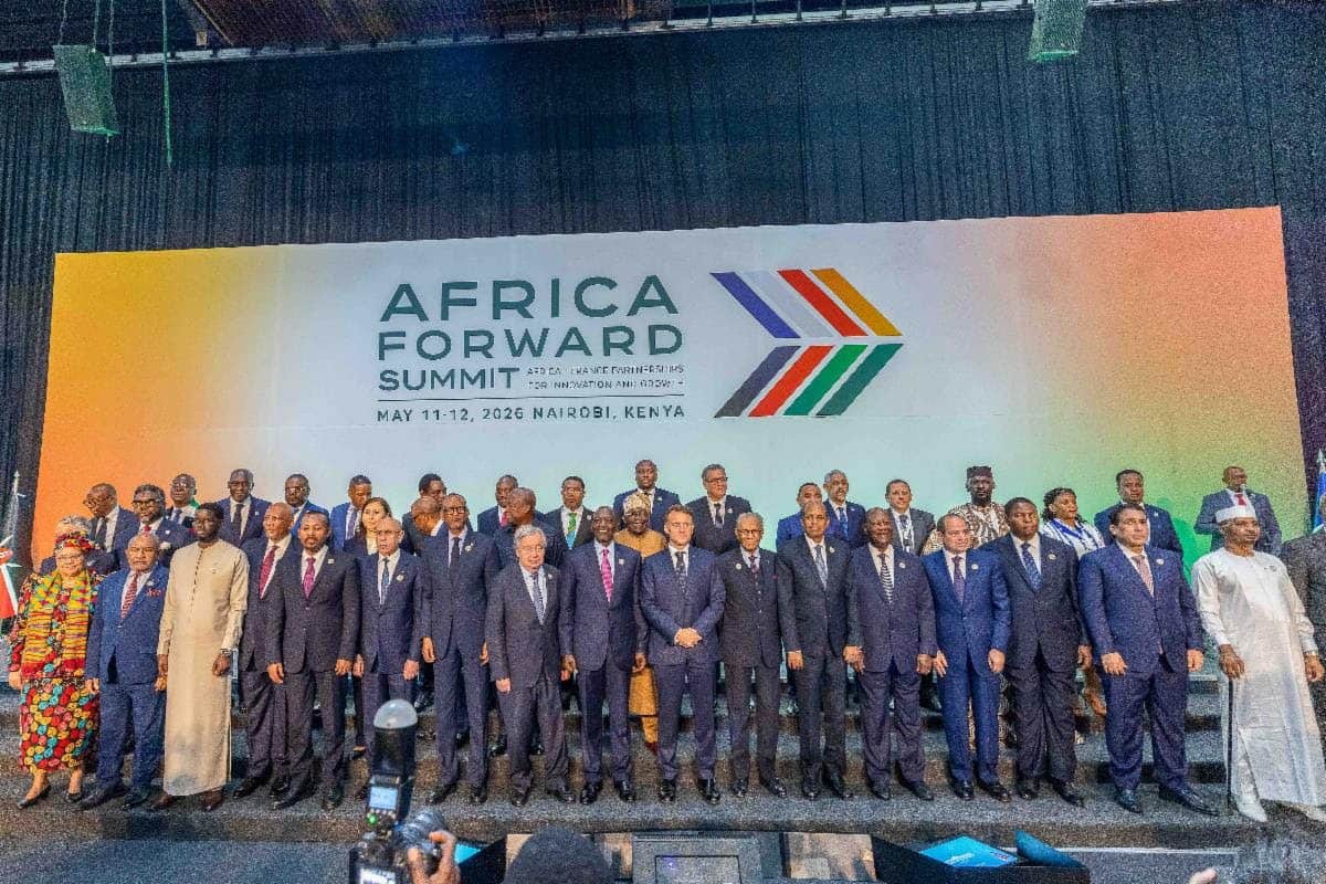 Africa Forward Summit 2022 group photo of leaders and delegates in Nairobi, Kenya.